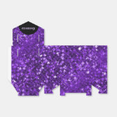 Mousserende Paarse mozaïekpatroon Bedankdoosjes (Uitgevouwen)