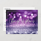 Mousserende Paarse wijziging van plannen uitgestel Briefkaart (Voorkant / Achterkant)