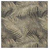 Mousserende palmbladeren Pattern Gold ID831 Stof (Swatch)