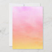 Mousserende Parijse Baby shower Nodig roze/geel ui Kaart (Achterkant)