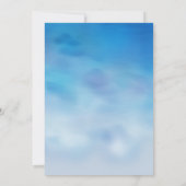 Mousserende Parijse Baby shower Uitnodiging blauw (Achterkant)