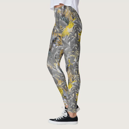 Mousserende peulogen en grijze bladeren leggings (Links)