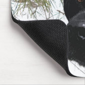 Mousserende pijnbomen - Sneeuwlabrador - Zwart lak Muismat (Hoek)