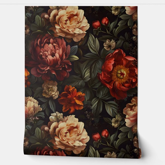 Mousserende pioenroos Noel Botanical Behang (Afrollen)