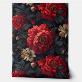 Mousserende pioenroos Noel Botanical Behang