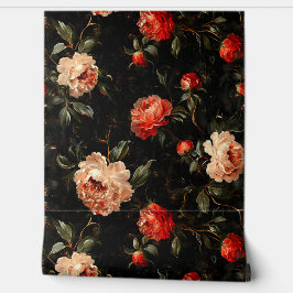 Mousserende pioenroos Noel Botanical Behang