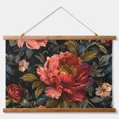 Mousserende pioenroos Noel Botanical Hangend Wandkleed (Voorkant)