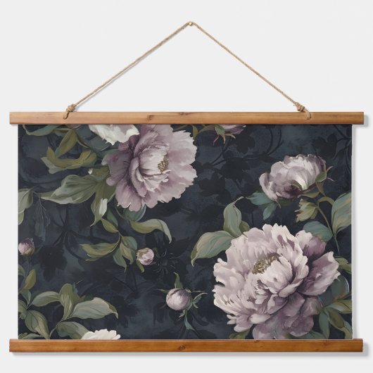 Mousserende pioenroos Noel Botanical Hangend Wandkleed (Voorkant)