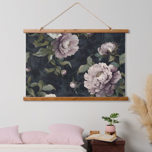 Mousserende pioenroos Noel Botanical Hangend Wandkleed (Slaapkamer)