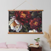 Mousserende pioenroos Noel Botanical Hangend Wandkleed (Slaapkamer)