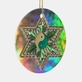 Mousserende Psychedelic Yin-Yang Stars Ornament (Rechts)