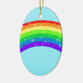 Mousserende regenboog keramisch ornament (Links)