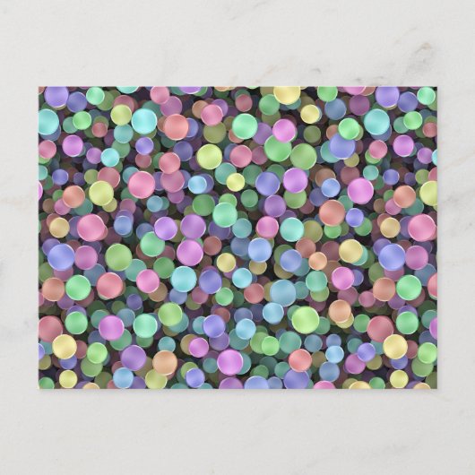 Mousserende regenboogspots briefkaart (Voorkant)