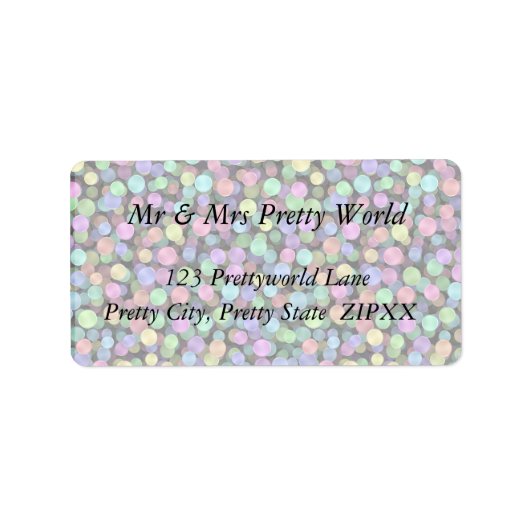 Mousserende regenboogspots etiket (Voorkant)