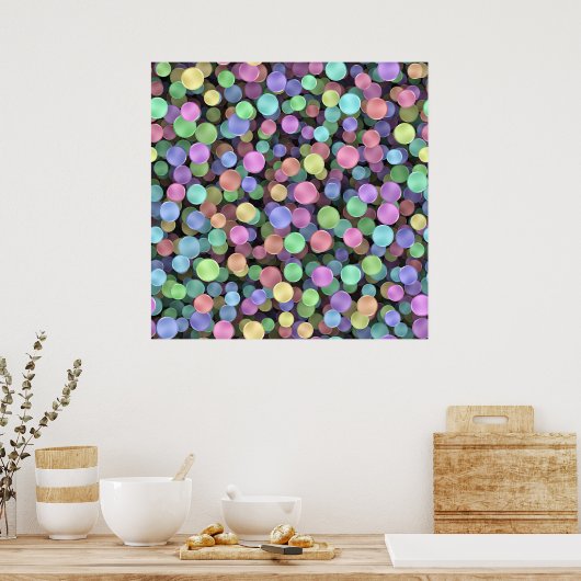 Mousserende regenboogspots poster (Keuken)