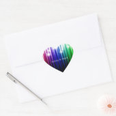 mousserende regenboogtextuur hart sticker (Envelop)