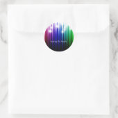 mousserende regenboogtextuur ronde sticker (Tas)