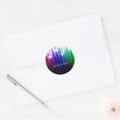 mousserende regenboogtextuur ronde sticker (Envelop)