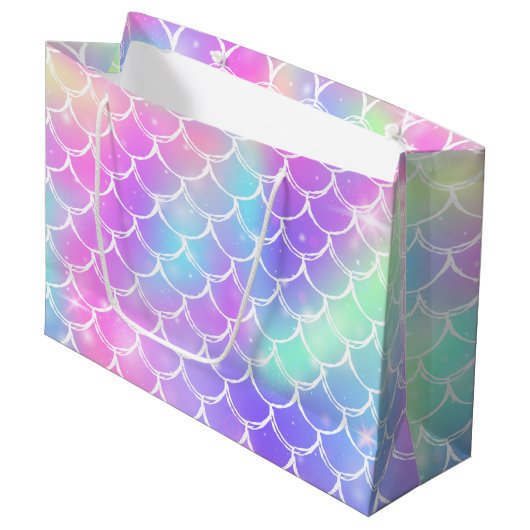 Mousserende regenboogzeegschaal groot cadeauzakje (Voorkant Gekanteld)