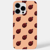 Mousserende rode sparkles Ladybug patroon perzik Case-Mate iPhone Case (Achterkant)