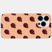Mousserende rode sparkles Ladybug patroon perzik Case-Mate iPhone Case (Achterkant (horizontaal))