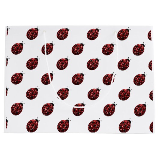 Mousserende rode sparren Ladybird Ladybug Groot Cadeauzakje (Voorkant)