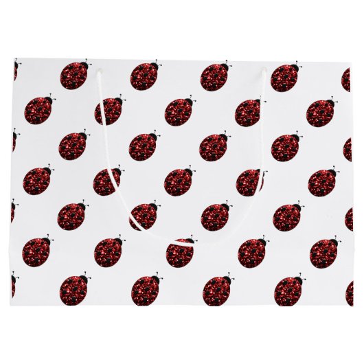 Mousserende rode sparren Ladybird Ladybug Groot Cadeauzakje (Achterkant)