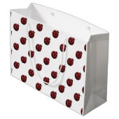 Mousserende rode sparren Ladybird Ladybug Groot Cadeauzakje (Achterkant Gekanteld)