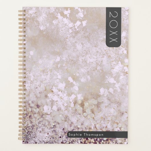 Mousserende roos glitter jaar planner (Voorkant)