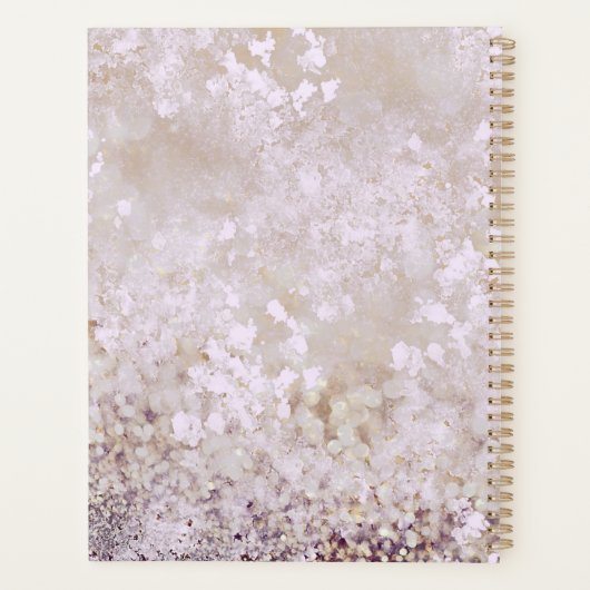 Mousserende roos glitter jaar planner (Achterkant)