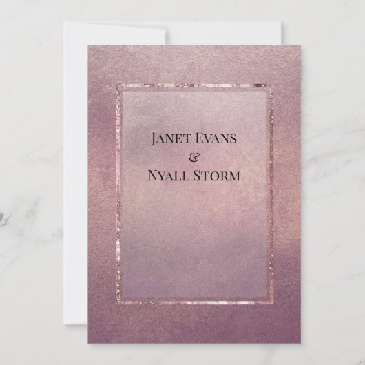 Mousserende Roos Gold Lijsten Weddenschap Kaart (Achterkant)