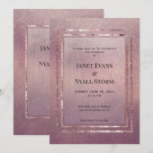 Mousserende Roos Gold Lijsten Weddenschap Kaart (Voorkant / Achterkant)