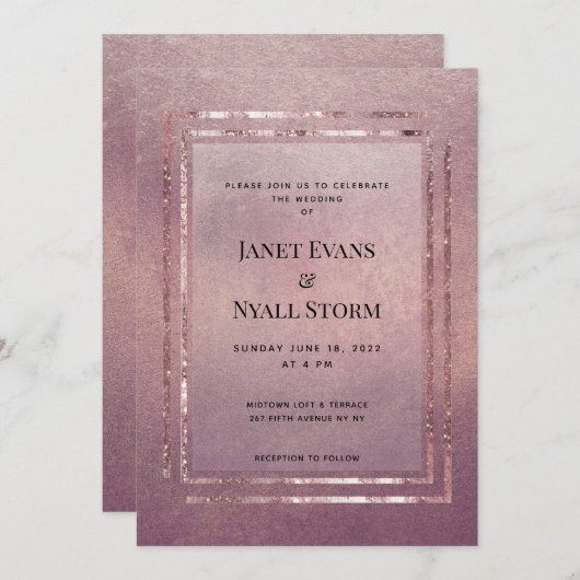 Mousserende Roos Gold Lijsten Weddenschap Kaart (Voorkant / Achterkant)