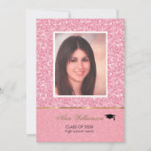 Mousserende roze Afstuderen Kaart (Voorkant)
