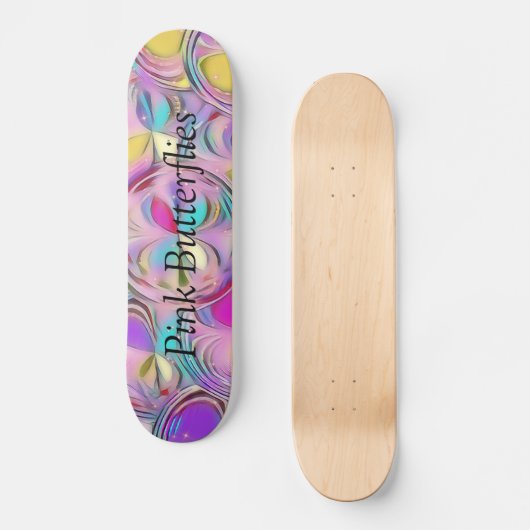 Mousserende roze boter persoonlijk skateboard (Voorkant)