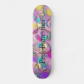 Mousserende roze boter persoonlijk skateboard (Voorkant)