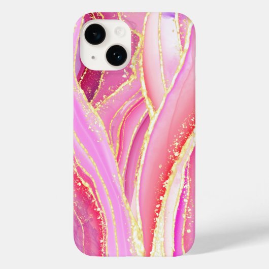 mousserende roze Case-Mate iPhone case (Achterkant)