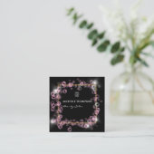 Mousserende roze en goudzeep Bubble Beauty Salon Vierkante Visitekaartje (Staand voorkant)