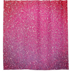 Mousserende roze Fuchsia Paars Red Glitter ombre Douchegordijn