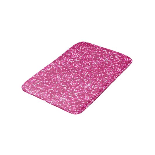 Mousserende roze glitter badmat (Gekanteld)