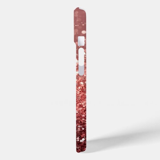 Mousserende Roze Glitter met Aangepaste Initialen Case-Mate iPhone Case (Achterkant / Links)