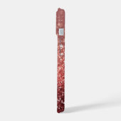 Mousserende Roze Glitter met Aangepaste Initialen iPhone 15 Case (Linkerkant)