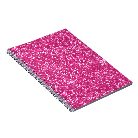 Mousserende roze glitter notitieboek (Rechterzijde)