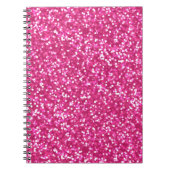 Mousserende roze glitter notitieboek (Voorkant)