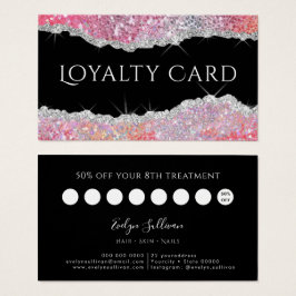 mousserende roze glitter trouwe kaart