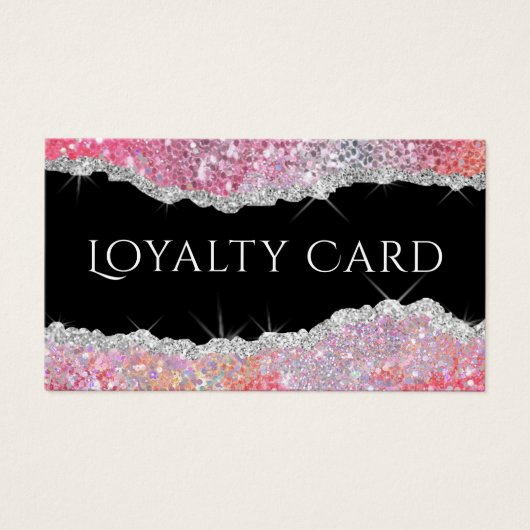 mousserende roze glitter trouwe kaart (Voorkant)