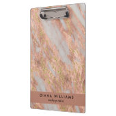 Mousserende roze marmer Abstract Makeup Klembord (Links)