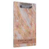 Mousserende roze marmer Abstract Makeup Klembord (Rechts)