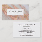 Mousserende roze marmer Abstract Makeup Visitekaartje (Voorkant / Achterkant)