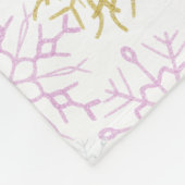 Mousserende roze snowflakes fleece deken (Hoek)